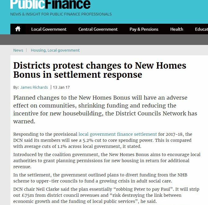 Districts protest changes to New Homes Bonus in settlement response
