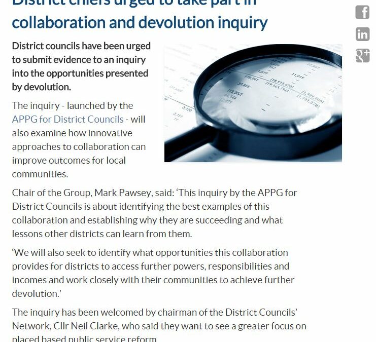 District chiefs urged to take part in collaboration and devolution inquiry