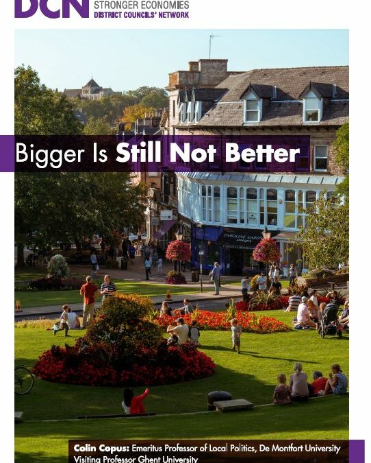 Bigger is still Not Better – a report by Professor Colin Copus