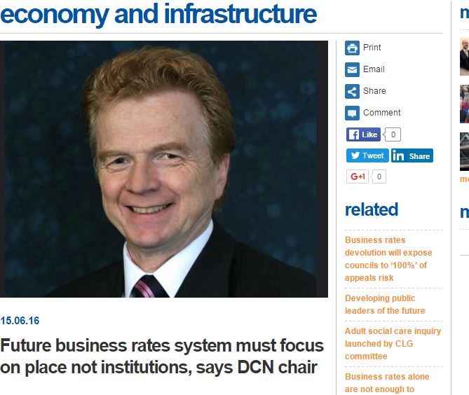 Future business rates system must focus on place not institutions, says DCN chair